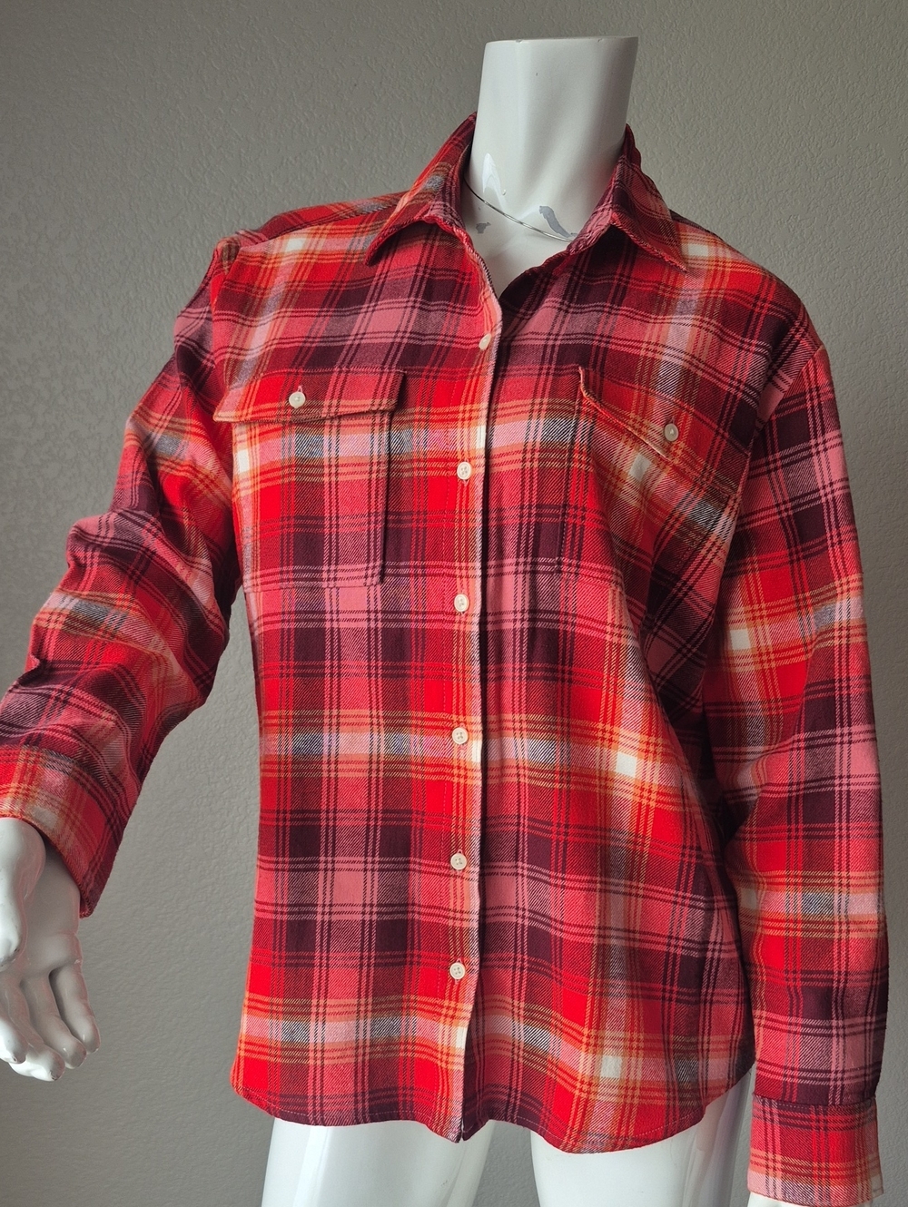 Old Navy Red Plaid Button-Down Shirt